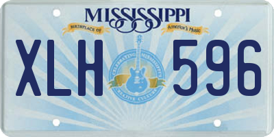 MS license plate XLH596
