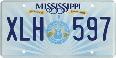 MS license plate XLH597