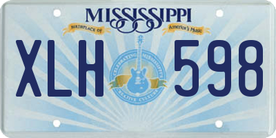 MS license plate XLH598