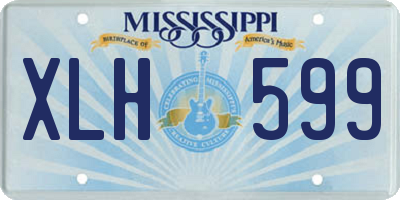 MS license plate XLH599