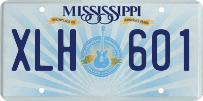 MS license plate XLH601
