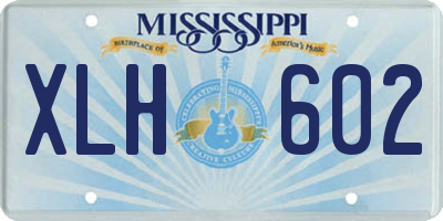 MS license plate XLH602