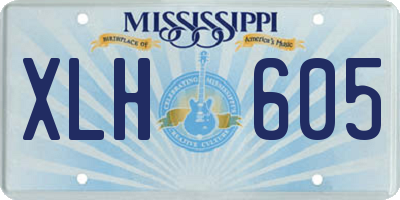 MS license plate XLH605