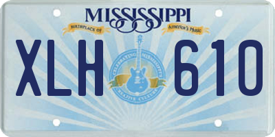 MS license plate XLH610