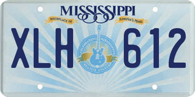 MS license plate XLH612