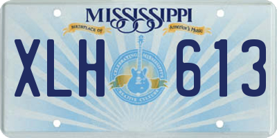 MS license plate XLH613