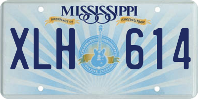 MS license plate XLH614