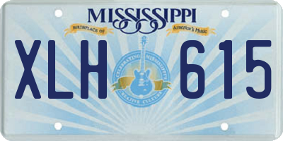 MS license plate XLH615