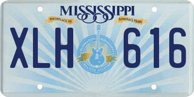 MS license plate XLH616