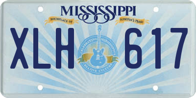 MS license plate XLH617