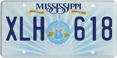 MS license plate XLH618