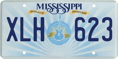 MS license plate XLH623