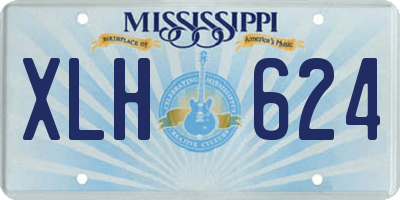 MS license plate XLH624