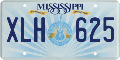 MS license plate XLH625