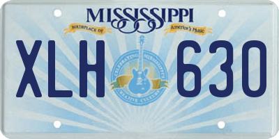 MS license plate XLH630