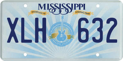 MS license plate XLH632