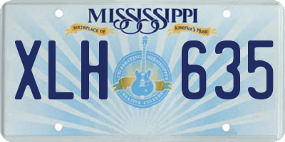 MS license plate XLH635