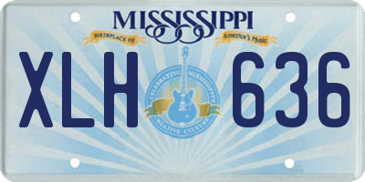 MS license plate XLH636