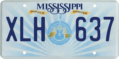 MS license plate XLH637