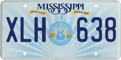 MS license plate XLH638