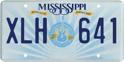 MS license plate XLH641
