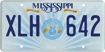 MS license plate XLH642