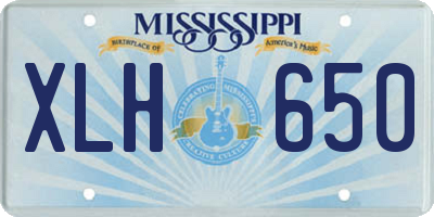 MS license plate XLH650