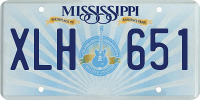 MS license plate XLH651