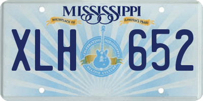 MS license plate XLH652