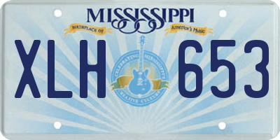 MS license plate XLH653