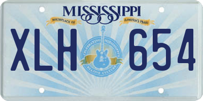 MS license plate XLH654