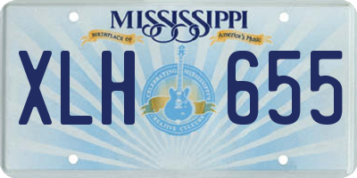 MS license plate XLH655