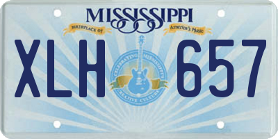 MS license plate XLH657