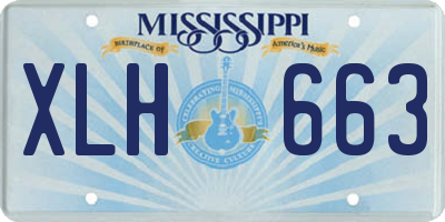 MS license plate XLH663