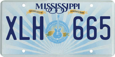 MS license plate XLH665
