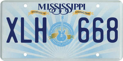 MS license plate XLH668