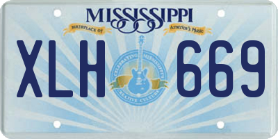 MS license plate XLH669