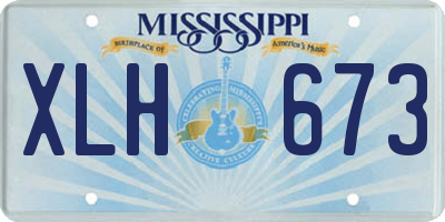 MS license plate XLH673