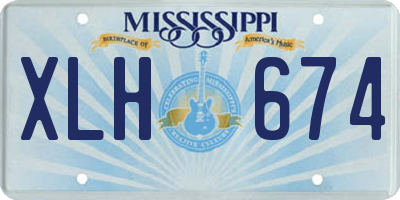 MS license plate XLH674