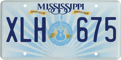 MS license plate XLH675