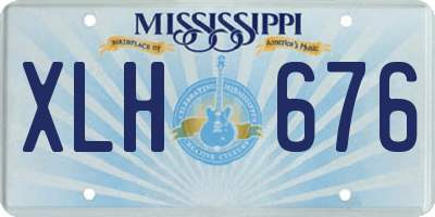 MS license plate XLH676