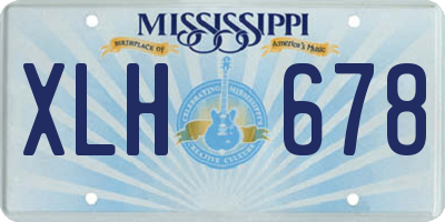 MS license plate XLH678