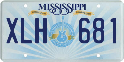 MS license plate XLH681