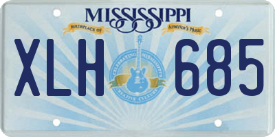MS license plate XLH685