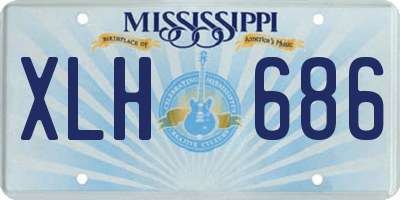 MS license plate XLH686