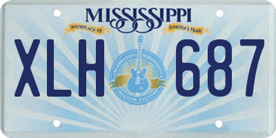 MS license plate XLH687