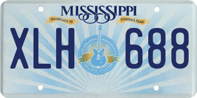 MS license plate XLH688