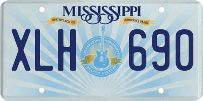 MS license plate XLH690