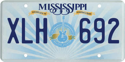 MS license plate XLH692