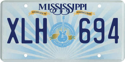 MS license plate XLH694